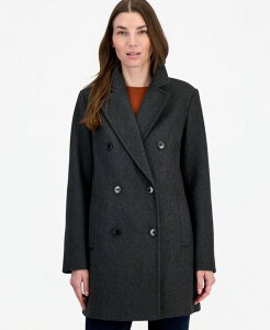 �J���o���N���C�� ���f�B�[�X �A�E�^�[ �R�[�g Calvin Klein Women's Double-Breasted Pea Coat Created for Macy's HEATHER GREY �O���[