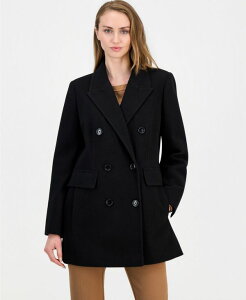 �A���N���C�� ���f�B�[�X �A�E�^�[ �W���P�b�g�E�u���]�� �R�[�g Anne Klein Women's Double-Breasted Peacoat Created for Macy's BLACK �u���b�N
