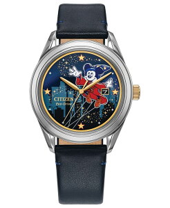 �V�`�Y�� ���f�B�[�X �A�N�Z�T���[ �r���v ���U�[ Citizen Disney | Macy's Unisex Sorcerer's Apprentice Mickey Blue Leather Strap Watch 40mm Created for Macy's Black �u���b�N