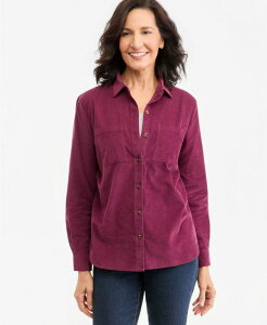 �X�^�C���A���h�R�[ ���f�B�[�X �g�b�v�X �V���c �R�[�f�����C �R�b�g�� Style & Co Women's Cotton Corduroy Overshirt Created for Macy's New Brickberry
