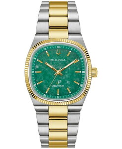 �u���o �����Y �A�N�Z�T���[ �r���v T�V���c Bulova Men'super Seville Jade Two-Tone Stainlessteel Bracelet Watch 35mm Two-Tone