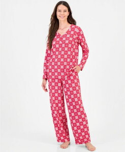 �`���[�^�[�N���u ���f�B�[�X �A���_�[�E�F�A �i�C�g�E�F�A �v�����g ���� Charter Club Women's 2-Piece Printed Long-Sleeve Packaged Pajama set Created for Macy's Fair Isle