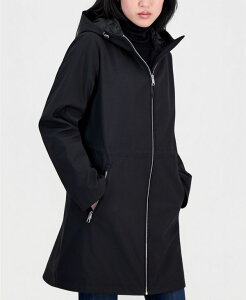 �J���o���N���C�� ���f�B�[�X �A�E�^�[ �W���P�b�g�E�u���]�� �v�` �R�[�g Calvin Klein Petite Hooded Anorak Coat Created for Macy's Black �u���b�N