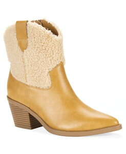 ���C���h �y�A�[ ���f�B�[�X �V���[�Y �u�[�c�E���C���u�[�c �q�[�� Wild Pair Women's Leiila Block-Heel Pointed-Toe Shearling Booties Macy's Exclusive Banana