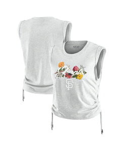 �E�F�A �o�C �G���� �A���h���[�Y ���f�B�[�X �g�b�v�X �^���N�g�b�v WEAR by Erin Andrews Women'sHeather Gray San Francisco Giants Cinched Tank Top Heather Gray �O���[