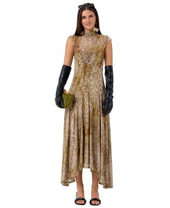 ���C�`�F�� ���C ���f�B�[�X �g�b�v�X �����s�[�X ���b�N�l�b�N RACHEL Roy Women's Junette Mock Neck Godet Olive Umber Python �I���[�u