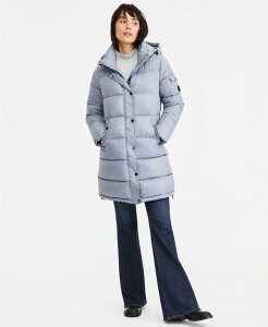 �X�e�B�[�u �}�f�� ���f�B�[�X �A�E�^�[ �W���P�b�g�E�u���]�� �R�[�g Steve Madden Women's Hooded Puffer Coat Created for Macy's Lt Grey �O���[