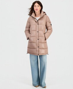 �X�e�B�[�u �}�f�� ���f�B�[�X �A�E�^�[ �W���P�b�g�E�u���]�� �R�[�g Steve Madden Women's Hooded Puffer Coat Created for Macy's Mocha ���J