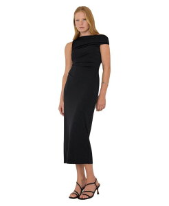 �z�C�b�X���Y ���f�B�[�X �g�b�v�X �����s�[�X �N���[�v �A�V�����g���[ �W���[�W�[ Whistles Women's Jersey Crepe Asymmetric Dress Black �u���b�N