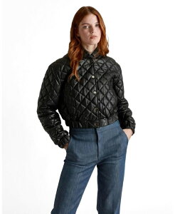 �t�@�[�j�b�N UK ���f�B�[�X �A�E�^�[ �W���P�b�g�E�u���]�� �L���e�B���O ���U�[ Furniq UK Women's Aveline Quilted Leather Jacket Created for Macy's Black �u���b�N
