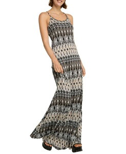 ���X�J�[�i ���f�B�[�X �g�b�v�X �����s�[�X �v�����g �}�L�V LASCANA Women's Viscose Printed Crossed Strap Scoop-Neck Maxi Dress Black & cream �N���[��