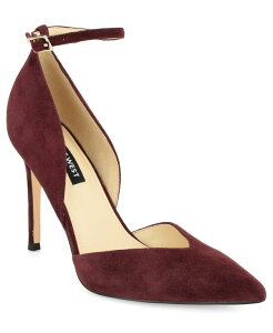 �i�C���E�F�X�g ���f�B�[�X �V���[�Y �p���v�X�G�[�h Nine West Women's Frendy Suede d'Orsay Stiletto Pumps Wine Suede ���C��