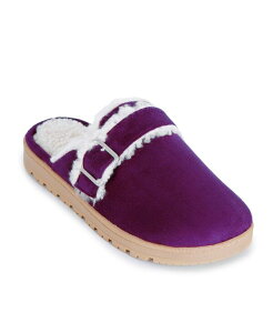 �A�C�\�g�i�[ ���f�B�[�X �V���[�Y �T���_�� Isotoner Signature Women's Buckle Scuff Sherpa Slippers Fig