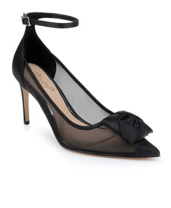 �W���E�F���_�O���C�~�V���J ���f�B�[�X �V���[�Y �p���v�X �T�e�� Jewel Badgley Mischka Women's Beckett Satin Pointed-Toe Stiletto Pumps Black Mesh �u���b�N