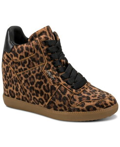 �_�i �L������ �j���[���[�N ���f�B�[�X �V���[�Y �X�j�[�J�[ DKNY Women's High-Top Wedge Sereina Sneakers Natural
