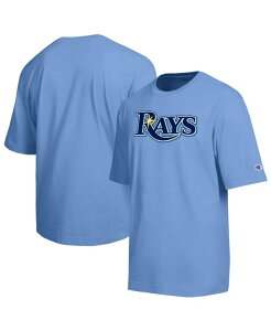 �`�����s�I�� �����Y �g�b�v�X T�V���c Champion Men's Tampa Bay Rays All Star Chenille Applique Dropped Shoulder T-Shirt Light Blue �u���[
