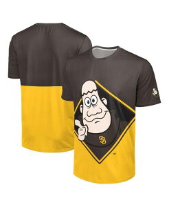 �t�H�R �����Y �g�b�v�X T�V���c ���S FOCO Men's Brown/Gold San Diego Padres Big Logo Mascot-Shirt Brown Gold �u���E��