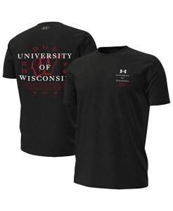 �A���_�[�A�[�}�[ �����Y �g�b�v�X T�V���c Under Armour Men's Black Wisconsin Badgers 2026 Sideline Performance T-Shirt Black �u���b�N