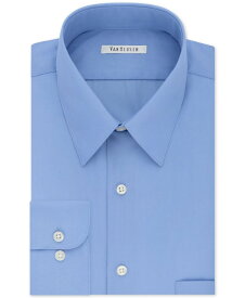 ヴァンハウセン メンズ シャツ トップス Men's Big & Tall Classic/Regular Fit Wrinkle Free Poplin Solid Dress Shirt Cameo Blue
