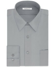 ヴァンハウセン メンズ シャツ トップス Men's Big & Tall Classic/Regular Fit Wrinkle Free Poplin Solid Dress Shirt Greystone