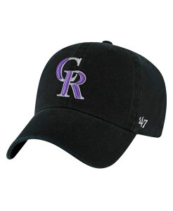 47 �u�����h ���f�B�[�X �A�N�Z�T���[ �X�q '47 Brand Big Boys and Girls Black Colorado Rockies Clean Up Adjustable Hat Black �u���b�N