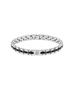�q���[�S�{�X �����Y �A�N�Z�T���[ �u���X���b�g�E�o���O���E�A���N���b�g T�V���c Hugo Boss Men's Archer Stainlessteel Ionic Plated Black Steel Bracelet Silver �V���o�[