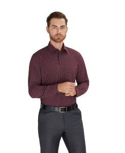 �y���������z �A���t�@�j �����Y �V���c �g�b�v�X Men's Slim-Fit Spread Collar Dress Shirt Burgundy Combo