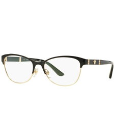 ヴェルサーチ レディース サングラス・アイウェア アクセサリー VE1233Q Women's Irregular Eyeglasses Black Gold