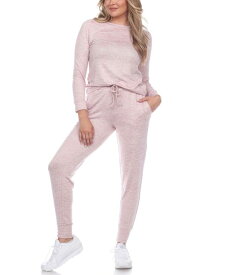ホワイトマーク レディース ナイトウェア アンダーウェア Women's 2pc Loungewear Set Medium Pink