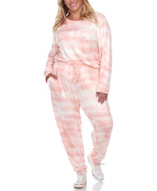 ホワイトマーク レディース ナイトウェア アンダーウェア Women's Plus Size 2pc Loungewear Set Pink