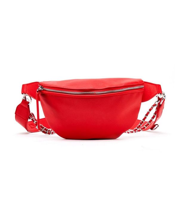 ライクドリームス レディース ボディバッグ・ウエストポーチ バッグ Chain Embellished Belt Bag Red ボディバッグ・ウエストポーチ