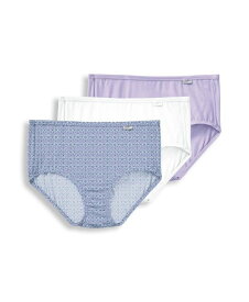 ジョッキー レディース パンツ アンダーウェア Elance Supersoft 3 Pack Cotton Brief Underwear 2073 CORCHET TILE/SOFT LILAC/WHITE