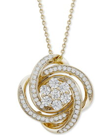 ラップド イン ラヴ レディース ネックレス・チョーカー・ペンダントトップ アクセサリー Diamond Love Knot 20 Pendant Necklace (1/2 ct. t.w.) in 14k Gold Yellow Gold