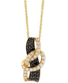 ル ヴァン レディース ネックレス・チョーカー・ペンダントトップ アクセサリー Exotics&reg; Diamond Loop 18 Pendant Necklace (1 ct. t.w.) in 14k Gold Yellow Gold
