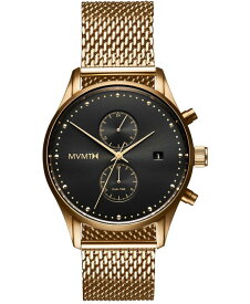 エムブイエムティー メンズ 腕時計 アクセサリー Men's Voyager Eclipse Gold-Tone Stainless Steel Mesh Bracelet Watch 42mm Gold