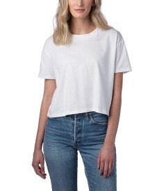 オルタナティヴ アパレル レディース シャツ トップス Women's Go-To Headliner Cropped T-shirt White