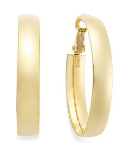 C^A S[h fB[X sAXECO ANZT[ Omega Back Hoop Earrings in 14k Gold No Color