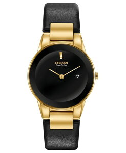 V`Y fB[X ANZT[ rv U[ Citizen Eco-Drive Women's Axiom Black Leather Strap Watch 30mm