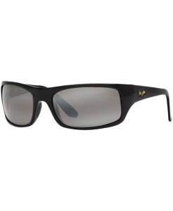 �}�E�C�W�� �����Y �A�N�Z�T���[ �T���O���X�E�A�C�E�F�A Maui Jim PEAHI Polarized Sunglasses 202 Black/Grey �u���b�N