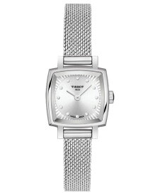ティソット レディース 腕時計 アクセサリー Women's Swiss T-Lady Lovely Diamond Accent Stainless Steel Mesh Bracelet Watch 20mm Silver