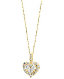 エフィー レディース ネックレス・チョーカー・ペンダントトップ アクセサリー EFFY&reg; Diamond Heart Pendant Necklace (5/8 ct. t.w.) in 14k White Yellow or Rose Gold Yellow Gold