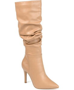 �W�����l �R���N�V���� ���f�B�[�X �V���[�Y �u�[�c�E���C���u�[�c �M���U�[ �u�[�c Journee Collection Women's Sarie Wide Calf Ruched Stiletto Boots Tan �^��