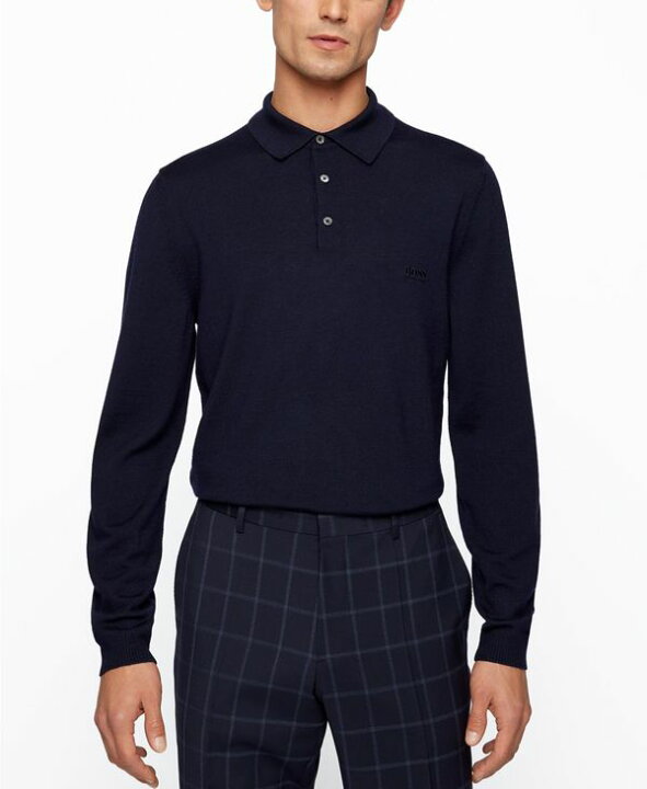 楽天市場】ヒューゴボス メンズ ポロシャツ トップス BOSS Men's Merino Slim-Fit Polo Sweater Dark  Blue : ReVida 楽天市場店