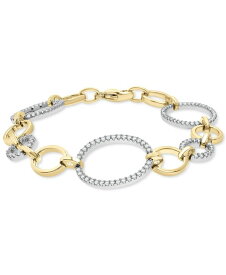 ラップド イン ラヴ レディース ブレスレット・バングル・アンクレット アクセサリー Diamond Oval Link Bracelet (1 ct. t.w.) in 14k Gold-Plated Sterling Silver Gold-Plated Sterling Silver