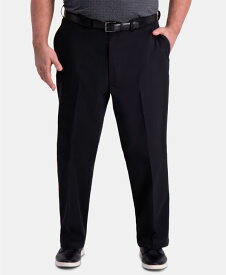 ハガー メンズ カジュアルパンツ ボトムス Men's Big & Tall Classic-Fit Khaki Pants Black