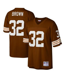 ミッチェル&ネス メンズ シャツ トップス Men's Jim Brown Brown Cleveland Browns Big and Tall 1963 Retired Player Replica Jersey Brown