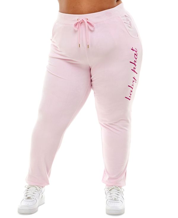 ベイビーファント レディース カジュアルパンツ ボトムス Plus Size Embroidered Logo Velour Jogger Pants Sweet Lilac パンツ