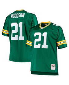 ミッチェル&ネス メンズ シャツ トップス Men's Charles Woodson Green Green Bay Packers Big and Tall 2010 Retired Player Replica Jersey Green