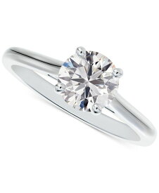 フォーエバーマーク レディース リング アクセサリー Diamond Round-Cut Cathedral Solitaire Engagement Ring (1/2 ct. t.w.) White Gold