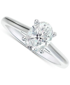 フォーエバーマーク レディース リング アクセサリー Diamond Oval-Cut Cathedral Solitaire Engagement Ring (5/8 ct. t.w.) in 14k White Gold White Gold